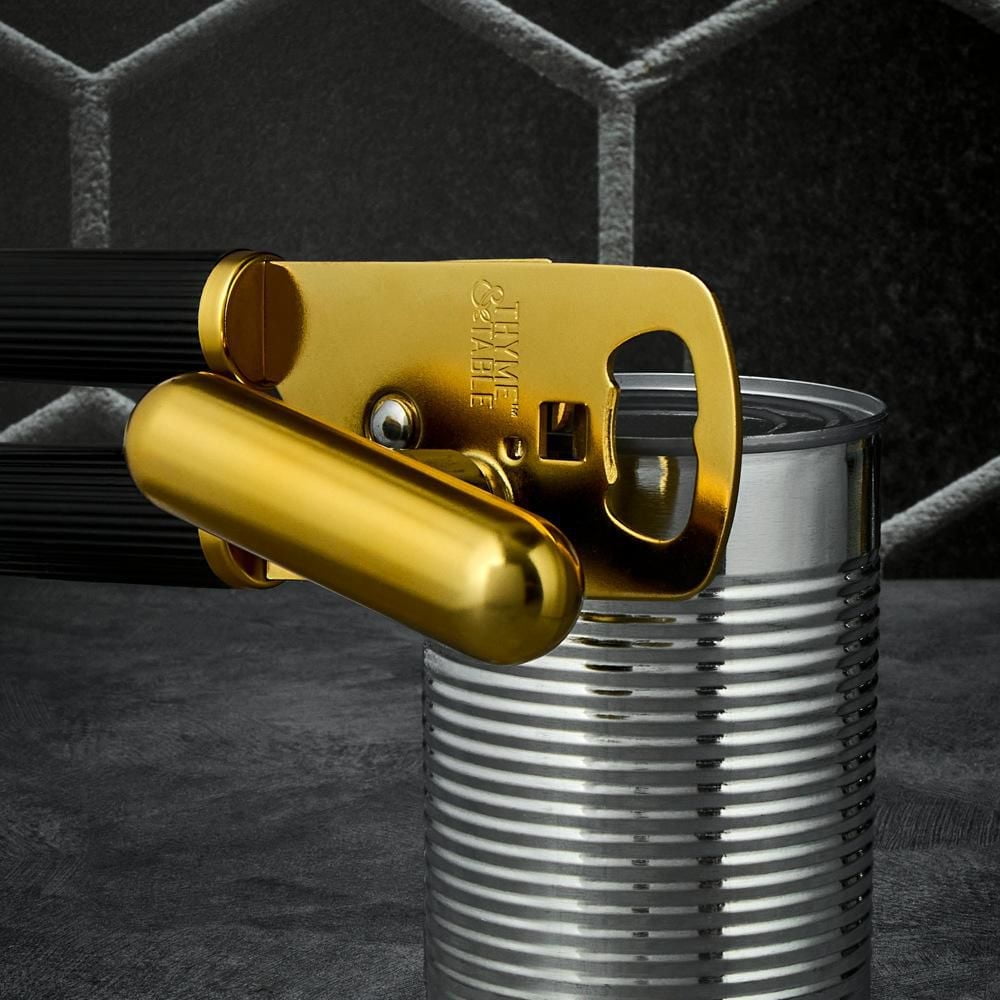 Thyme & Table Manual Can Opener with Gold Finish, Can Opener