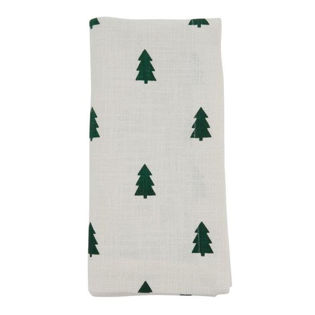 SARO 502.I20S Serviettes de Table de Fête avec Design d'Arbre de Noël - Ensemble de 4