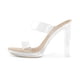 thumbnail image 4 of Sandalias de Tacón Grueso Transparentes de Dos Tiras para Mujer DREAM PAIRS, 4 of 7