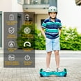 thumbnail image 4 of SISIGAD Bluetooth Hoverboard with LED Lights, 6.5 In. Hover Board Self Balancing Scooter, Suit for Adults and Kids, Green, 4 of 9