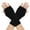 Black, variant on Xfvqtps Fingerless Gloves for Womens Thumb Hole Ribbed Mid-Length Arm Warmer Knitting Crochet Solid Color Fashion Thermal Warm Winter Mittens Black