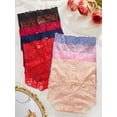 thumbnail image 2 of Women's 9 Piece Floral Lace High Waist Briefs Scallop Trim Panties Underwear, 2 of 7