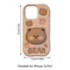 thumbnail image 3 of Teléfono Con Dibujos Animados En 3D Adecuado Para La Serie Cute and Bear. Teléfono Con Soporte Para Oso Adecuado Para Mujeres Y Niñas Con Funda Protectora De Silicona Suave Y Absorbente., 3 of 7