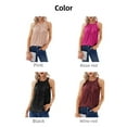 thumbnail image 2 of 2025 Summer New Solid Color Halter Fashion Women's Slightly Stretchy Sequin Camisole, 2 of 7