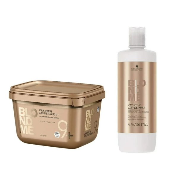 Remingo  BlondMe Lightener 9+ and BM Dev. 9 % 30 Vol Duo,33.8, 15.8oz(30 g)