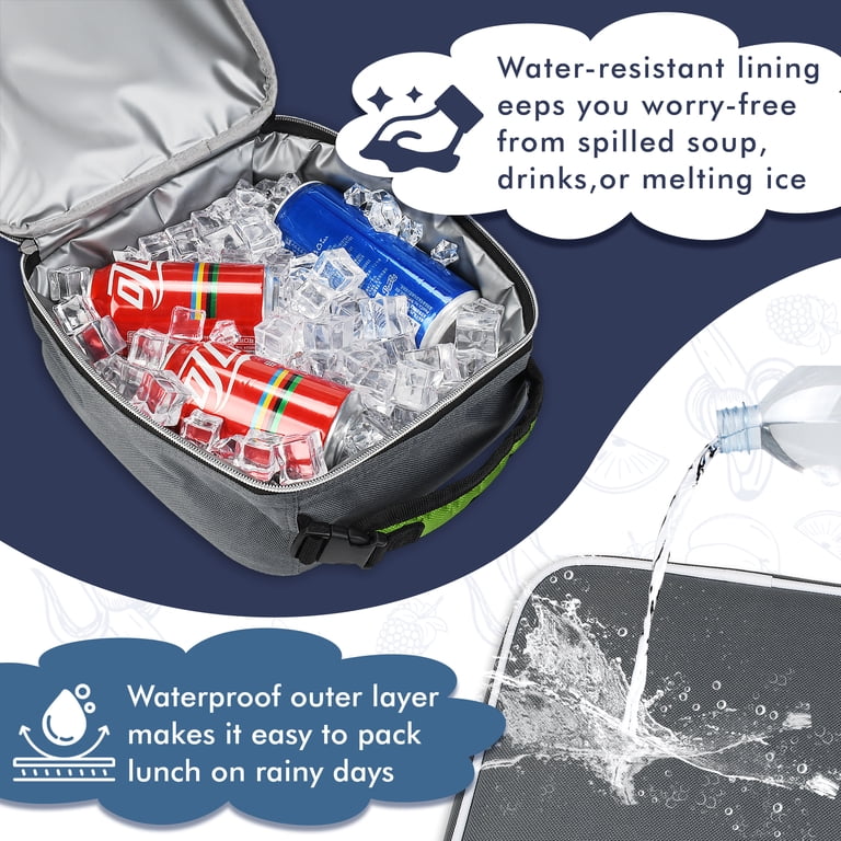 9-Can Insulated Lunch Bag, Green photo 2