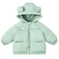 thumbnail image 2 of XQYLOS Toddler Winter Coat Warm Lightweight Puffer Jacket for Baby Girls Boys, Cute 𝖡ear Ears Hood Outerwear, Kids Insulated Jacket with Fuzzy Lining, Baby Hooded Snow Coat, 2 of 4