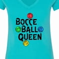 thumbnail image 4 of Inktastic Bocce Ball Queen Women's V-Neck T-Shirt, 4 of 5