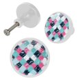 thumbnail image 2 of 4 Pcs Ethnic Boho Knobs for Kitchen Cabinet Cupboard Dresser Bookcase Drawer Pulls Handles Round Home Decor, 2 of 5
