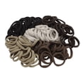 thumbnail image 2 of Premium 100-Count Hair Ties & Ponytail Holders - Durable Seamless Elastic Hair Bands with Strong No-Snag Hold, 2 of 6