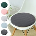 thumbnail image 1 of Cojín de asiento de espuma redonda de punto | Vintage Pattern, diseño primavera/verano, 13,7x13,7 in | Gris oscuro, gris, azul, rosa, verde | Silla de oficina, lavable, interior/exterior, 1 of 9