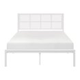 thumbnail image 3 of Pemberly Row King Platform Metal Bed White Faux Cane Panel Headboard, 3 of 11