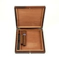 thumbnail image 3 of Brown "Croco" Leather 12 Cigar Humidor with Spanish Cedar Lining and Humidistat., 3 of 5