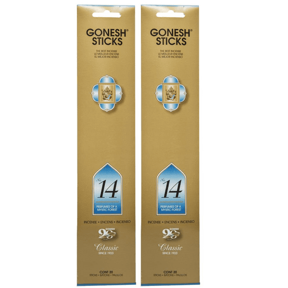 Gonesh Incense Sticks CLASSIC #14, 2 Pack (160 Incense Sticks Total Count)