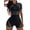 Green, variant on Womens Swimwear Short Sleeve One-Piece Sun Protection Surf Suit Athletic Swimsuit Violet M