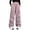Fall-Red, variant on Girls Cargo Pants Fleece Elastic Waistband Relaxed Fit Hop Wide Leg with Multipule Pocket for Fall Winter Wear Fleece-Purple,5-6 Years
