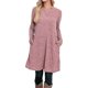 thumbnail image 5 of Vestido de punto para mujer, vestido de manga larga, vestido suéter para mujer, vestido túnica, vestido jersey con botones y bolsillos, 5 of 6