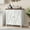 White & Brown, variant on AOILE Farmhouse Sideboard Buffet Cabinet, Coffee Bar Cabinet with 2 Doors and Adjustable Shelves, Small Accent Storage Console for Living Room, Entryway, or Dining Room