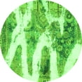 thumbnail image 1 of Ahgly Company Machine Washable Indoor Round Abstract Green Modern Area Rugs, 5' Round, 1 of 4