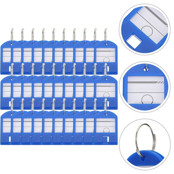 SWETRACE 35Pcs Blue Key Tags for Labeling and Identifying USB Flash Drives