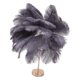 thumbnail image 4 of Lámpara de decoración romántica, lámpara de mesa de plumas de avestruz, lámpara de mesa de plumas, lámpara de noche para dormitorio, diseño de última generación Jadeshay A, 4 of 8