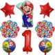 thumbnail image 3 of 26 Unids Set Super Mario Tema 12in Globo De Látex Número 32in Papel De Aluminio Baby Shower Boda Fiesta De Cumpleaños Decoraciones, 3 of 4