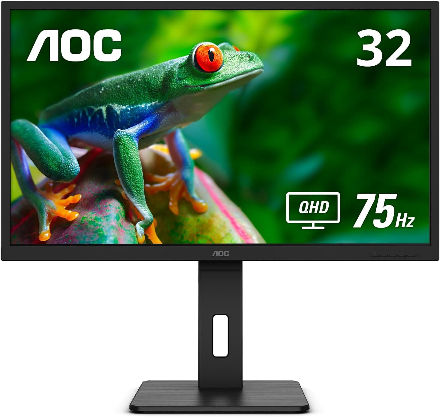Restored AOC Q32P2CA-B 32"" 2560 x 1440 60Hz QHD Monitor - Certified , Black (Refurbished)