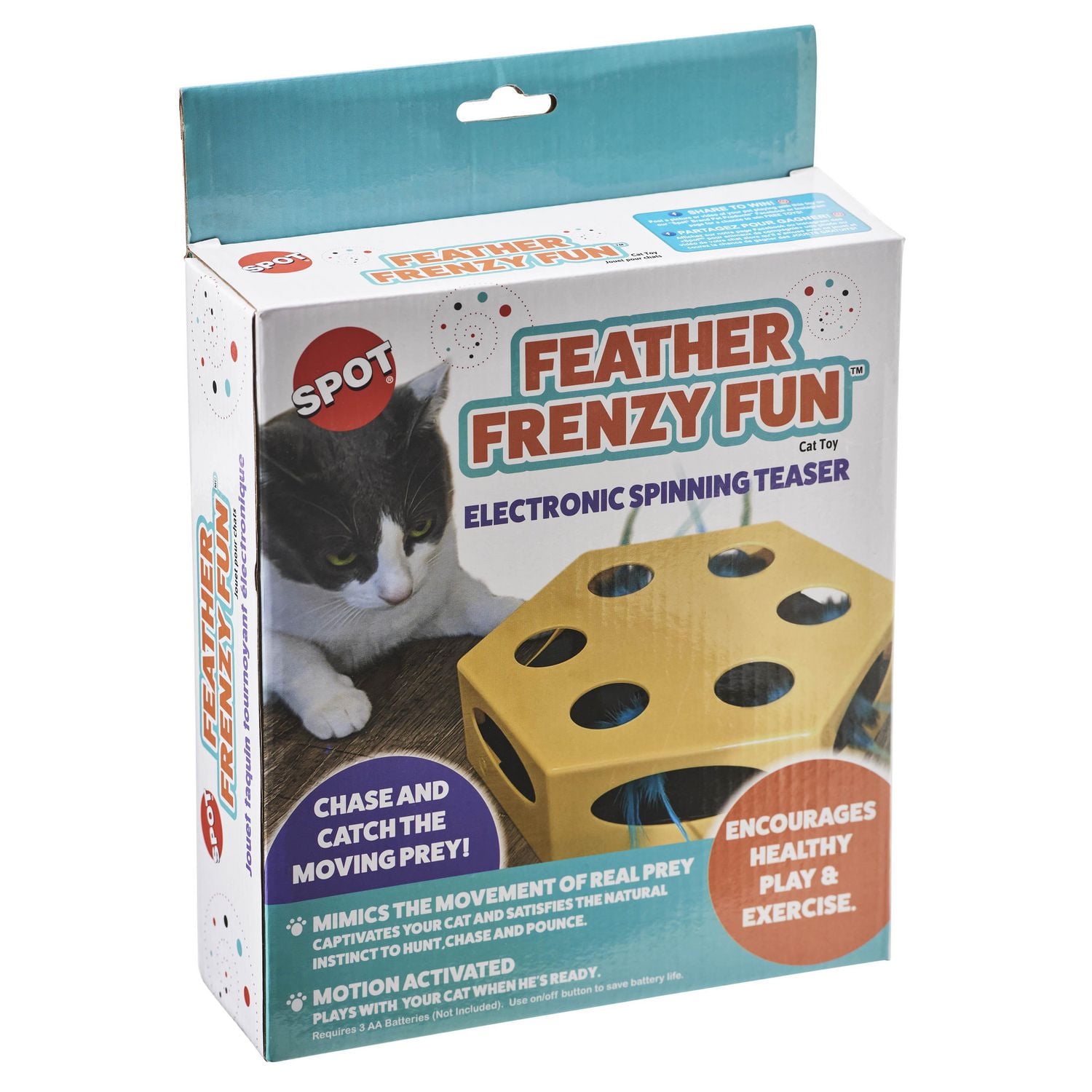 SPOT Ethical Pet Feather Frenzy Fun Interactive Electronic Cat Toy