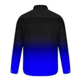 thumbnail image 4 of Oplxuo Men's Gradient Dress Shirt Slim Fit Casual Long Sleeve Button-Down Formal Business Work Fashion Shirts, 4 of 4