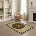 thumbnail image 2 of ODIKA Classic Vinyl Record Design With Concentric Circles And Gold Label Stain Resistant Low Profile for Dorm Room, Small Living Apartment, 2 of 7
