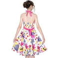 thumbnail image 2 of Girls Vintage Dress 50s Retro 1950s Rockabilly Halter Swing Dress 7 Years, 2 of 6