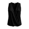 thumbnail image 4 of Gamivast Halter V Neck Tank Tops for Women Sleeveless Wrap Criss Cross Front Shirts Casual Summer Flowy Blouses Dressy Lightweight Cami Tops Work Office Vacation Black S, 4 of 6
