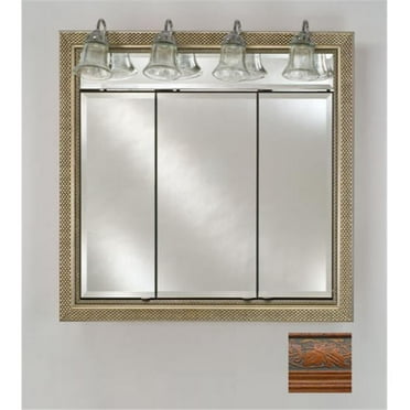TD-LT4740RPALMA 47 in.x 40 in.Recessed Traditional Integral Lighted Triple Door - Parliament Mahogany