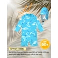 thumbnail image 6 of weVSwe Toddler Boy Swimsuit with Hat, 0-3 Years, UPF 50+ Sun Protection, Back Zipper, Beautiful Design, 6 of 7