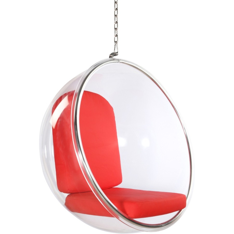 Finemod Imports Bubble Hanging Chair, Red