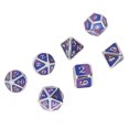 thumbnail image 4 of Dados Juego de Dados metálicos Juego de rol poliédrico Número Blanco Claro para Juego ANGGREK Otros, 4 of 8