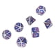 thumbnail image 2 of Juego de dados de 7 piezas, juego de dados de colores de números blancos claros de Metal poliédrico para juegos de escritorio, color rosa, 2 of 9
