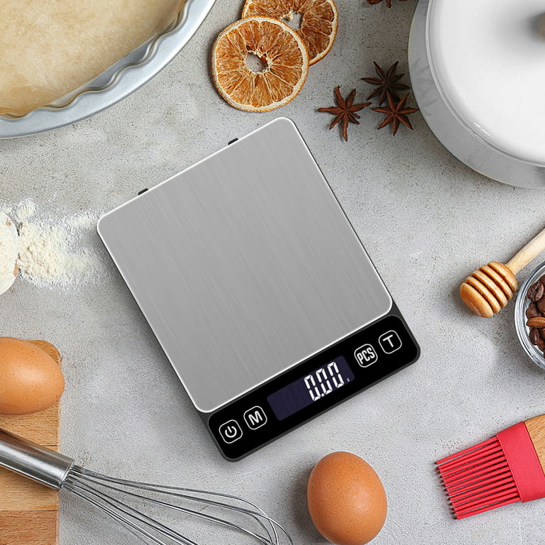 Digital Scale, AMIR 500g Kitchen Scale Food Scale for Kitchen Cooking Bake  Jewelry 2 Trays White 