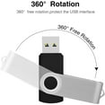 thumbnail image 2 of JM Unidad flash USB de 64 GB (negro) 3.0 Photo Stick Unidad flash USB de hasta 80 MB/s para almacenamiento de datos, Pendrive Jump Drive Unidad flash USB de 64 GB Memoria Zip Drive con indicador giratorio Diseño de llavero JM, 2 of 5