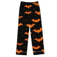 thumbnail image 7 of Feancey Soft Lounge Sets for Women Halloween Ghost Printed Pjs Two Piece Long Sleeve Button Down Sleepwear Wide Leg Pants Pajama Set Birthdal Gifts Multicolor XXL, 7 of 7