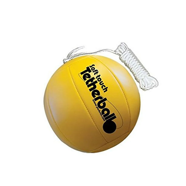 Park & Sun Tetherball Sport avec Cordon et Clip en Nylon de 7', Jaune Classique