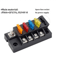 thumbnail image 5 of Blade Fuse Box for Automotive Boat Marine 4 Way 12-32V 4 Circuit Fuse Block with Cover, 5 of 8