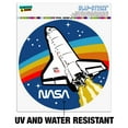 thumbnail image 2 of NASA Logo Over Space Shuttle with Rainbow Automotive Car Window Locker Circle Bumper Sticker, 2 of 7