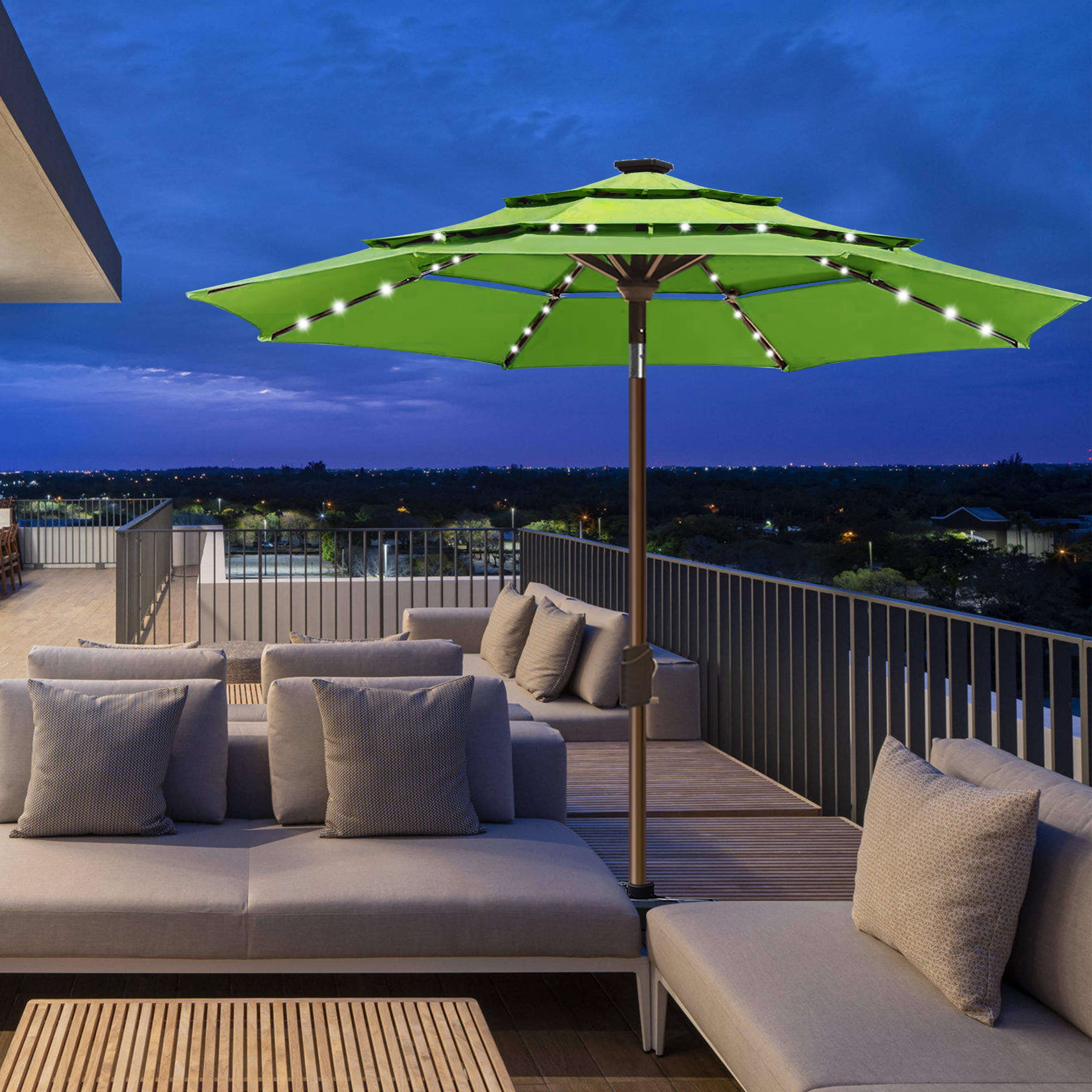 eliteshade patio umbrella Classic 9ft Market Eurmax 100% solution Patio Umbrella Sunbrella Eliteshade Sunbrella