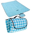 thumbnail image 1 of 59x78in Picnic Blanket Foldable Outdoor Beach Blanket Waterproof Quick Drying Picnic Mat 3 Layers Sandproof Beach Pad Mat Portable Machine Washable for Camping Hiking, 1 of 9