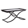 thumbnail image 1 of SEI Furniture Vogue Tempered Glass Top Coffee Table, Black, Copper Distressed, 1 of 5