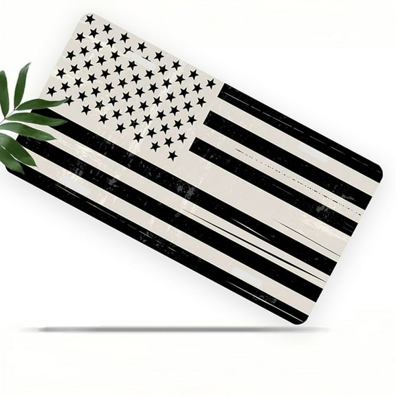 Grunge US Flag Front License Plate, Metal License Plate, Funny Standard Plates Personalized Novelty Decorative For Men/Women/Boys/Girls Car 6×12 Inch
