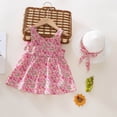 thumbnail image 4 of Edvintorg 1-4Years Toddler Baby Girls Hawaiian Holiday Dress + Straw Hat Rainbow Backless Tutu Sundress Birthday Party Princess Clothes Summer 2024 New Clearance, 4 of 7