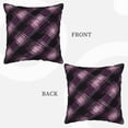thumbnail image 4 of Velvet Rimmed Pillowcase Is Not Easy To Open Line Deformation Invisible Zipper Opening And Closing Only Pillowcase Does Not Contain Pillow Core Argyle Plaid Darkorchid_4 20"X20", 4 of 8