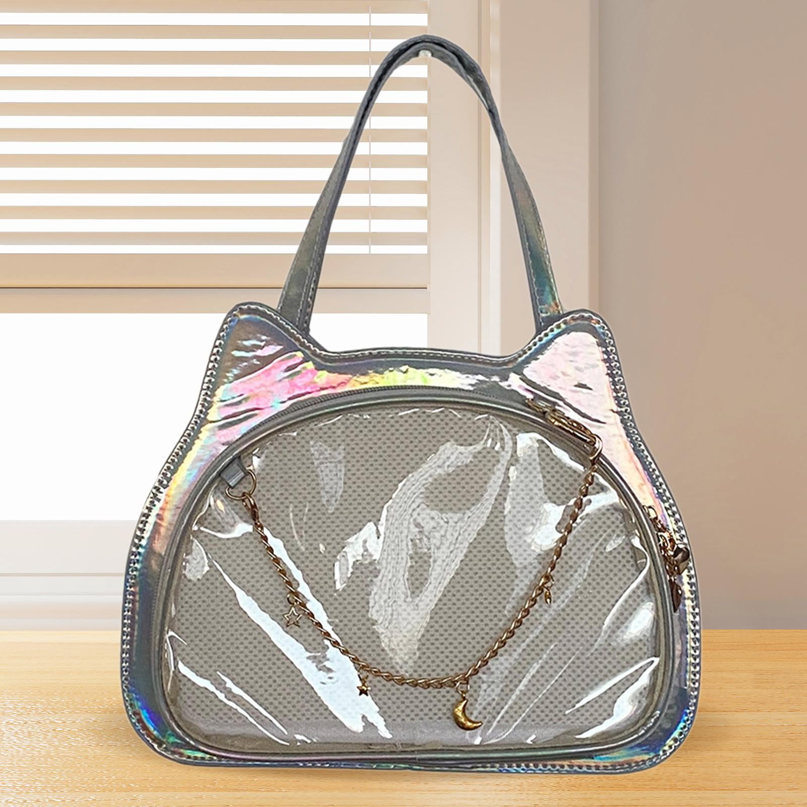 yuksok Cat Shape Shoulder Bag PU Leather Y2K Ita Bag for Ladies Women Birthday Gift